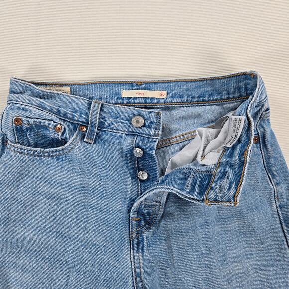 Levi's Premium High Rise Wedgie Icon Ankle Distressed Jeans Women's Size 26 - Picture 5 of 8